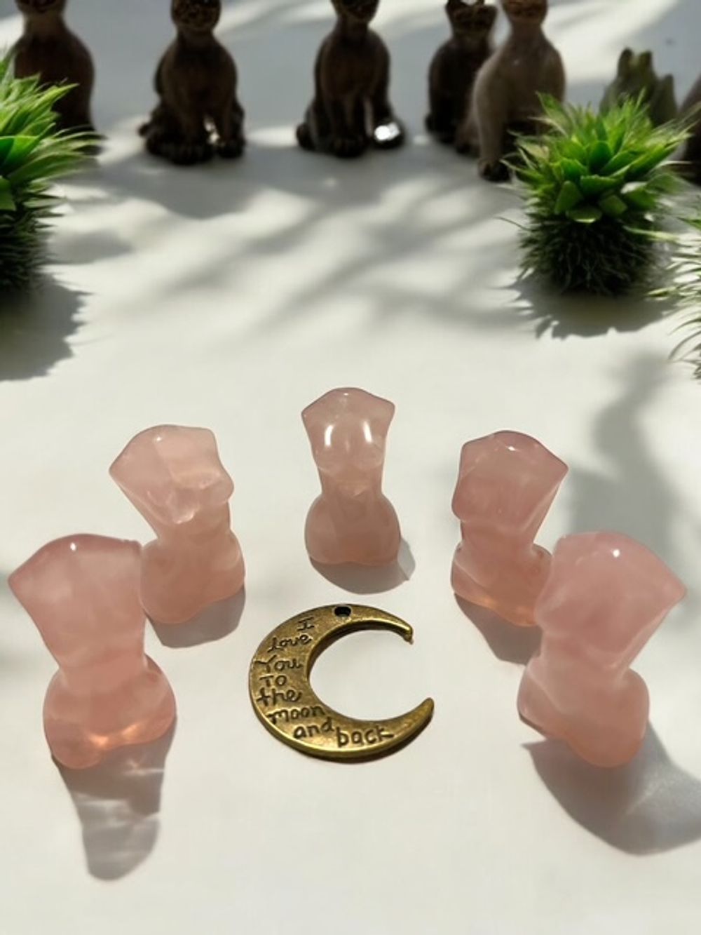 Rose Quartz Mini Goddess Carving Crystal