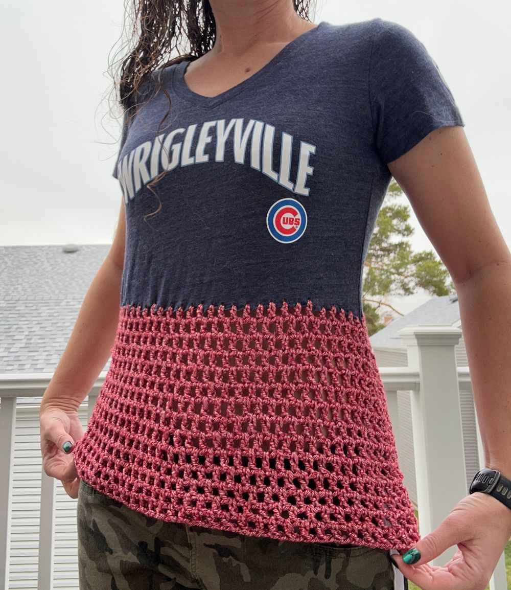 Chicago Cubs crochet top 