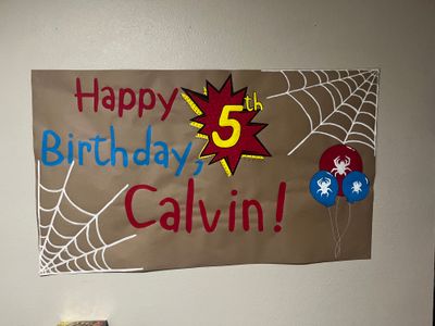 Spider-Man Themed 3x5 Banner