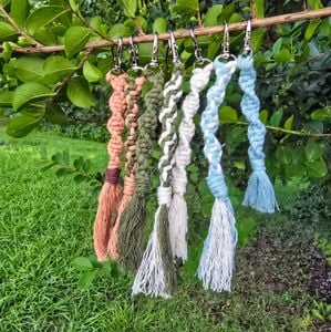 These Spiral Edition Macrame Key Chains