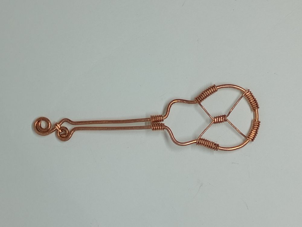 Copper guitar pendent 