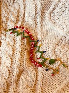 The Classic Merry Christmas Lights Friendship Bracelet variant 
