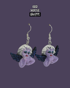 A side view of the earrings