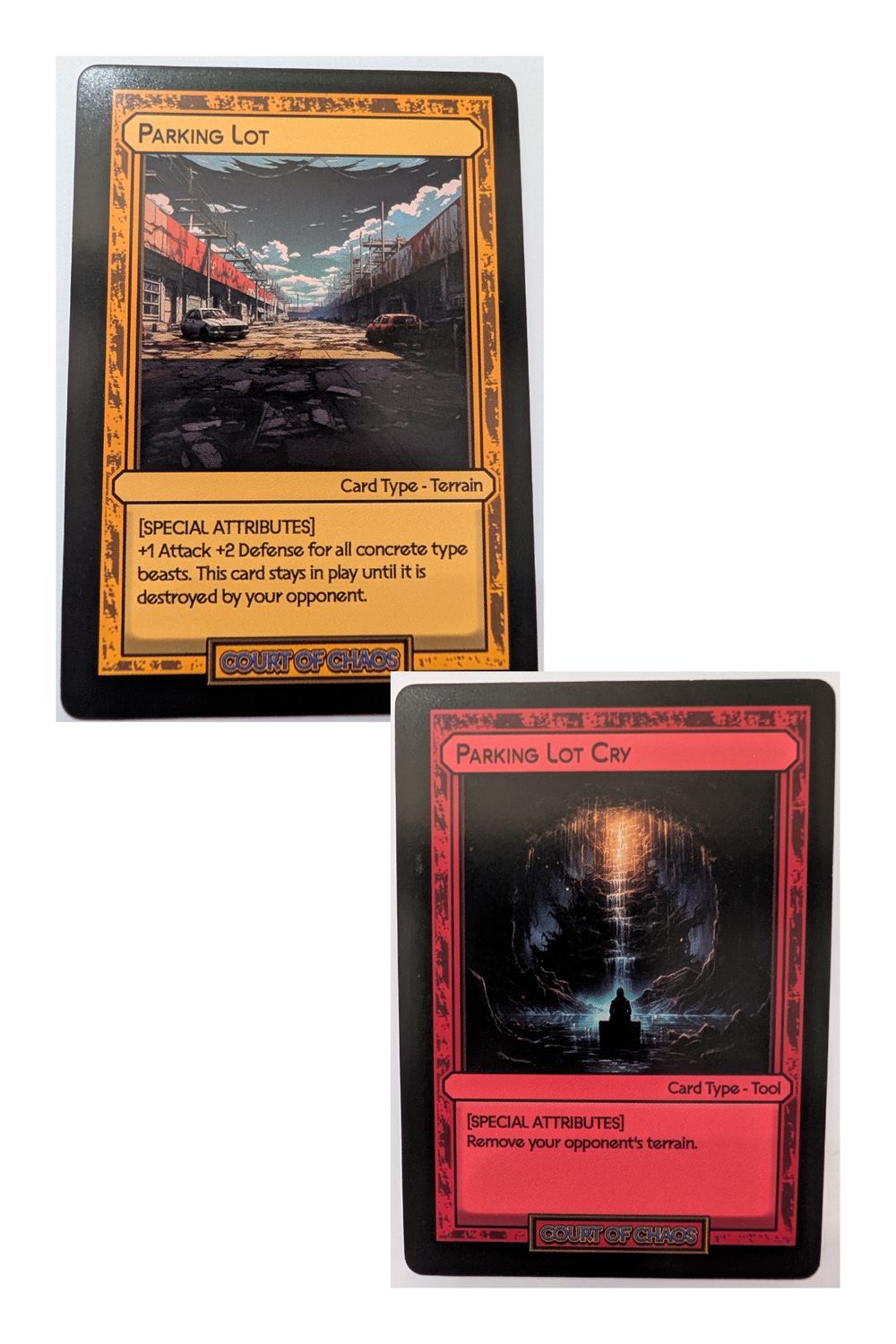 Parking Lot & Parking Lot Cry - Divorced Dads Court of Chaos Deck Cards