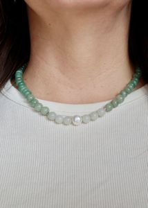 The 17.5" length Meadowe Necklace worn without the extender