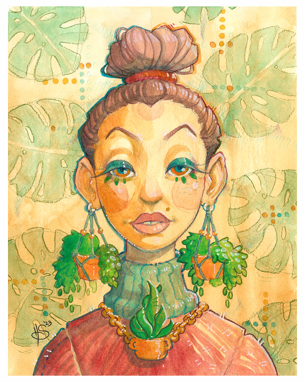 Macrame Earrings Print