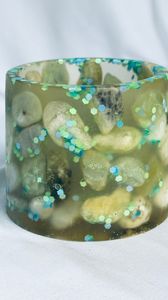 Jade stone green glitter 