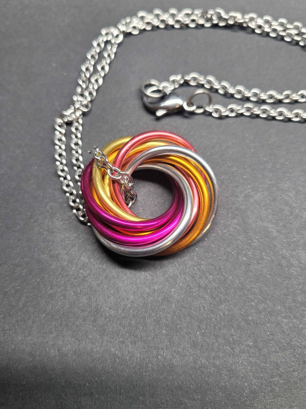 Lesbian Pride Mobius Necklace
