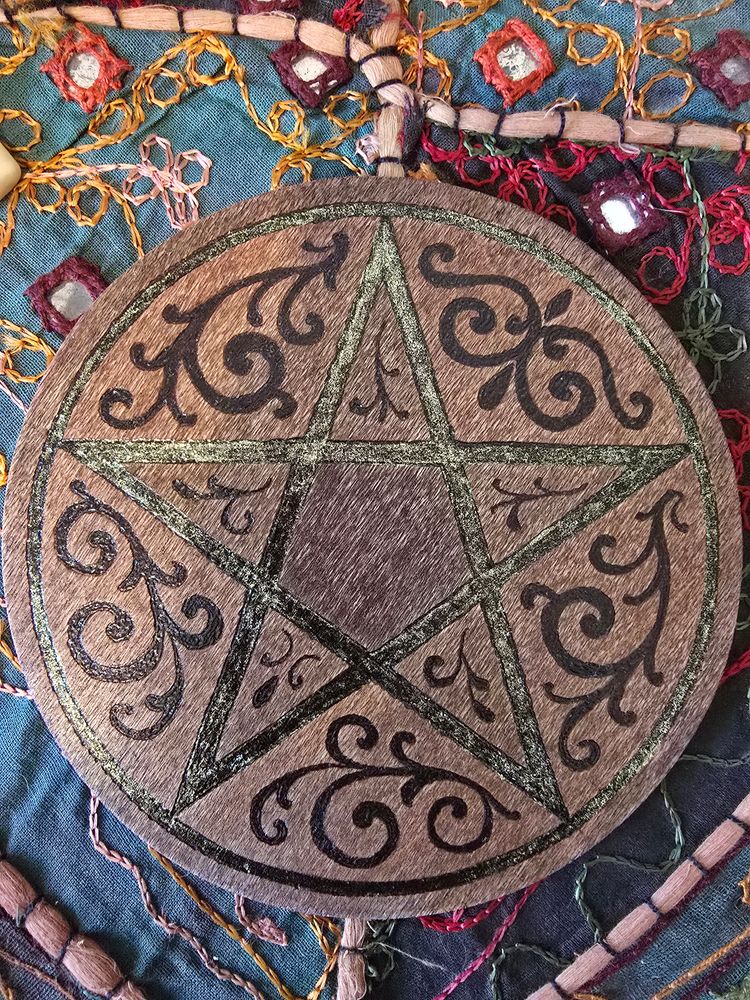 Pentacle of Protection Altar Tile