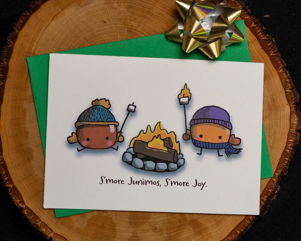 Junimo Greeting Card: S'more Junimos, 