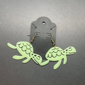 Turtles with gold-tone hooks