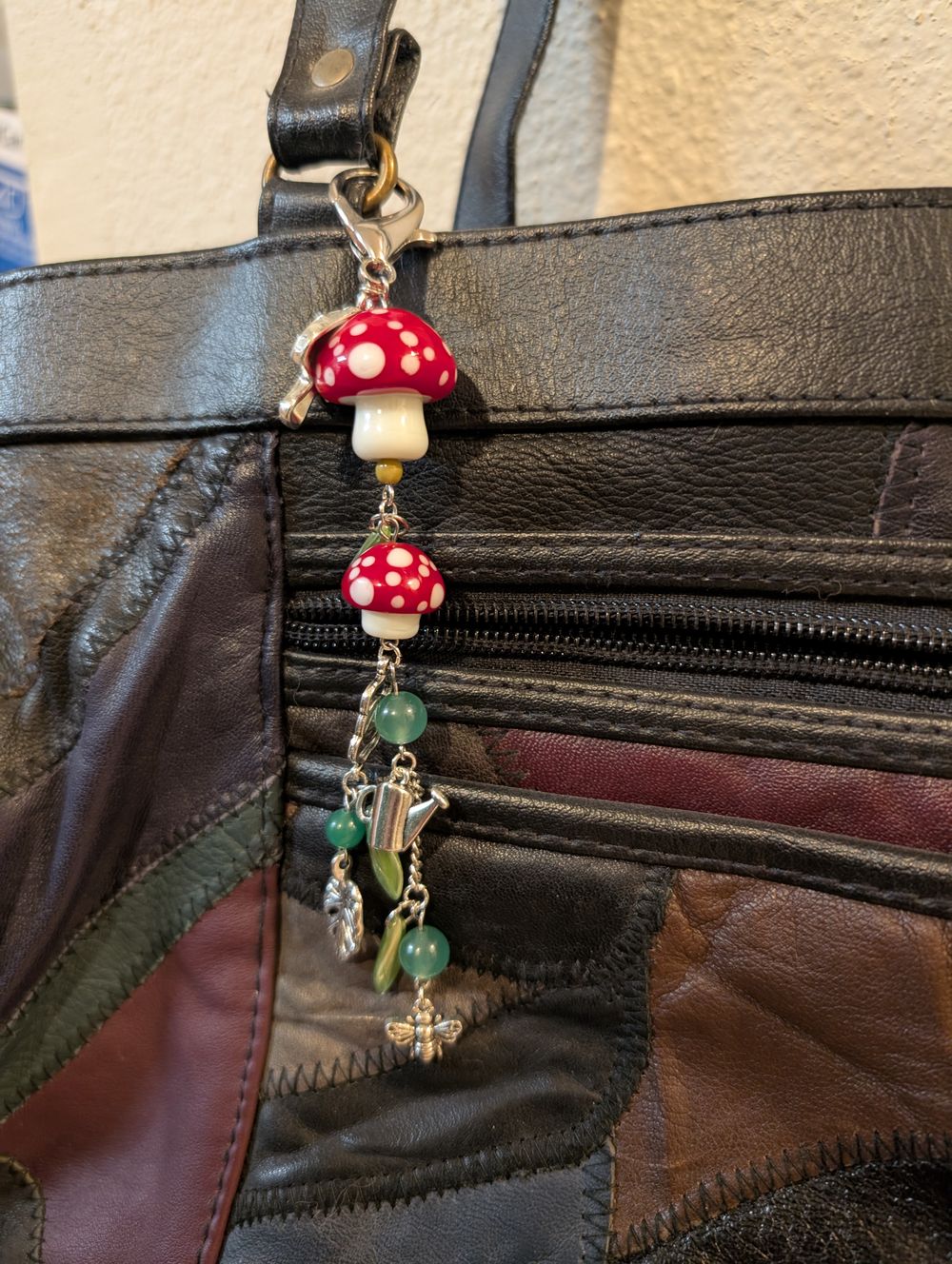 Mushroom Garden bag/keychain charm