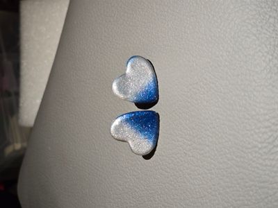 Silver & Navy Blue Studs
