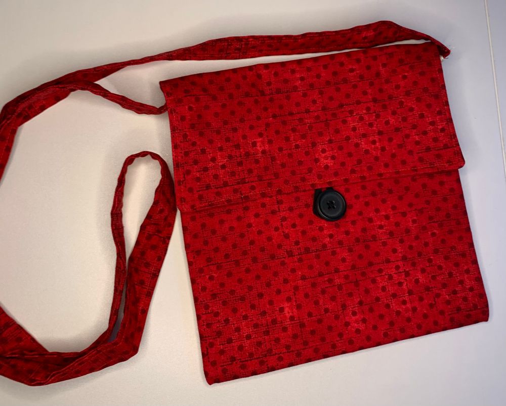 Red Dotted Simple Crossbody Bag
