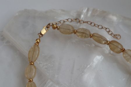 Closer look at 14k lobster clasp and 2" extender