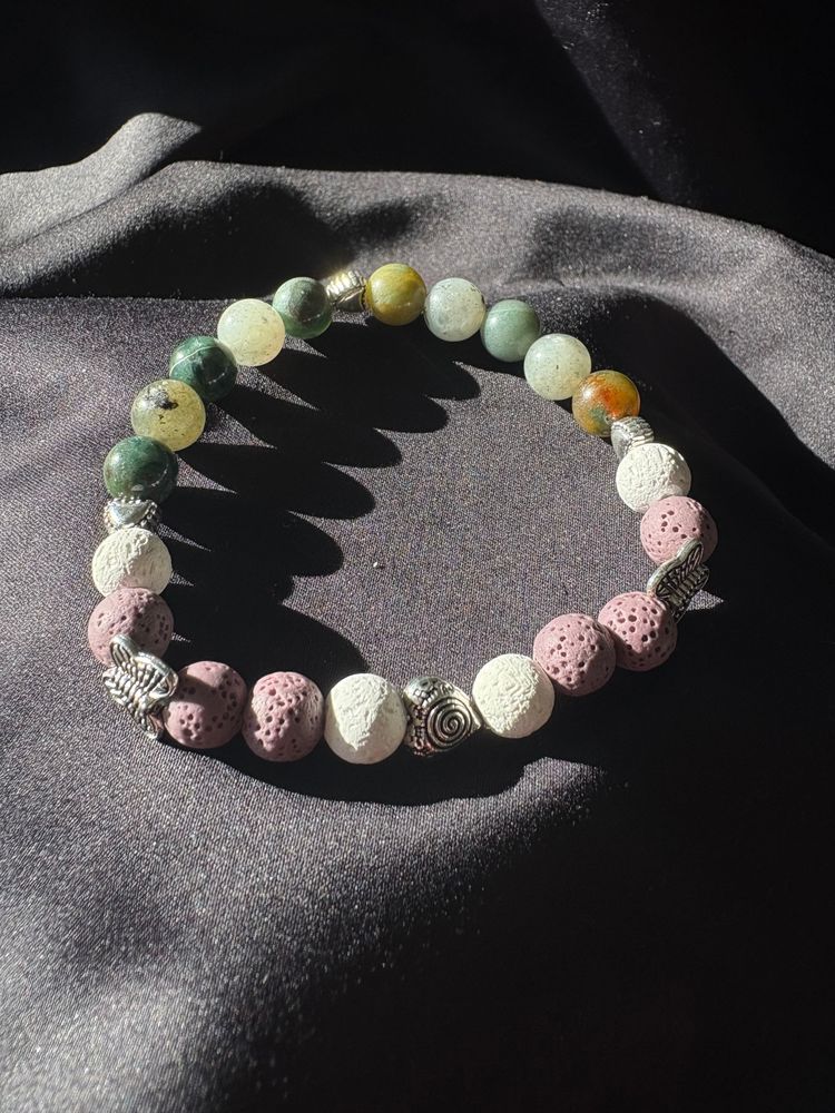 Diffuser Bracelet with Essential Oil Blend - Agate Lava Stone - Large