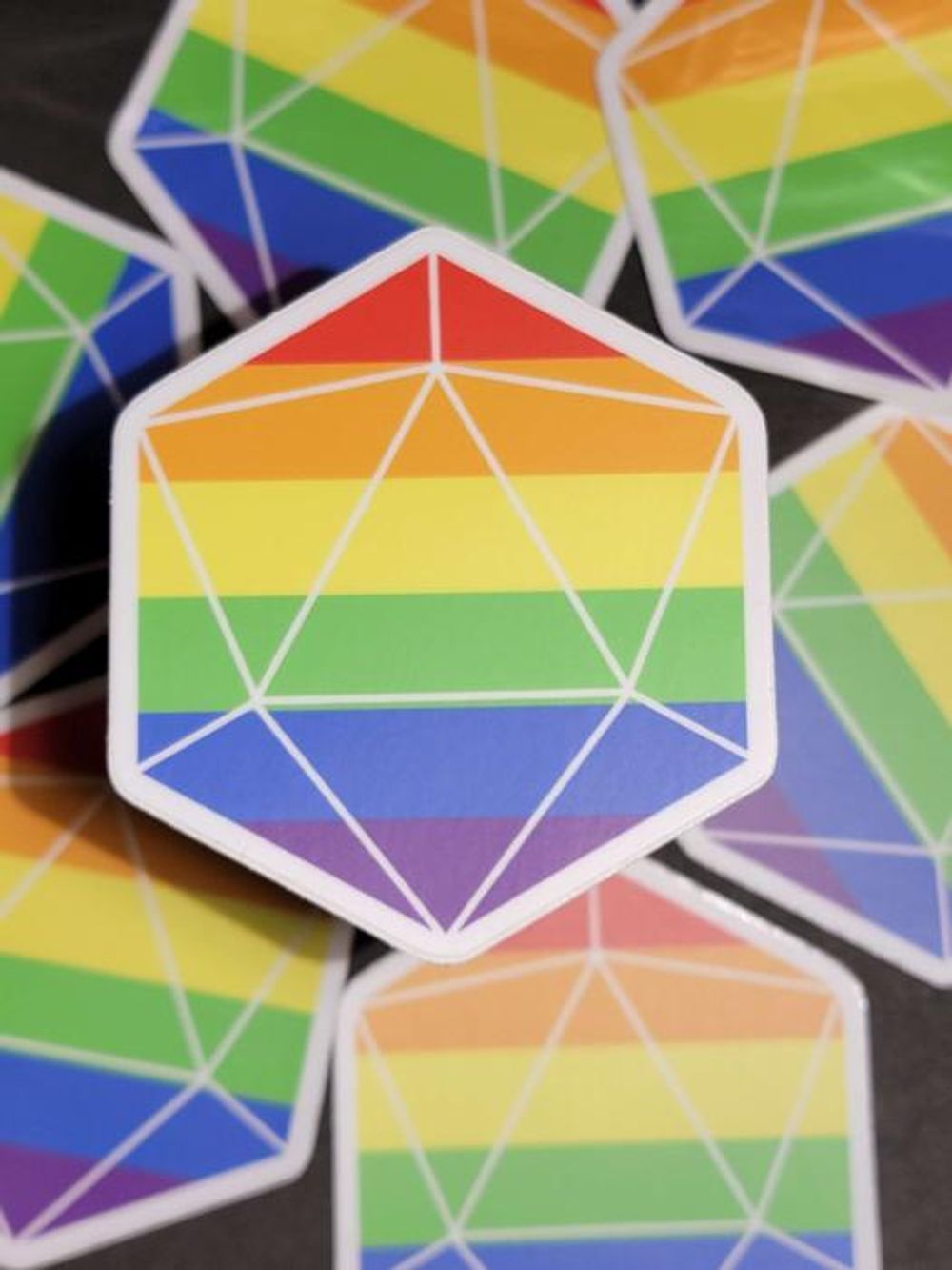 Pride D20 Sticker - more options available