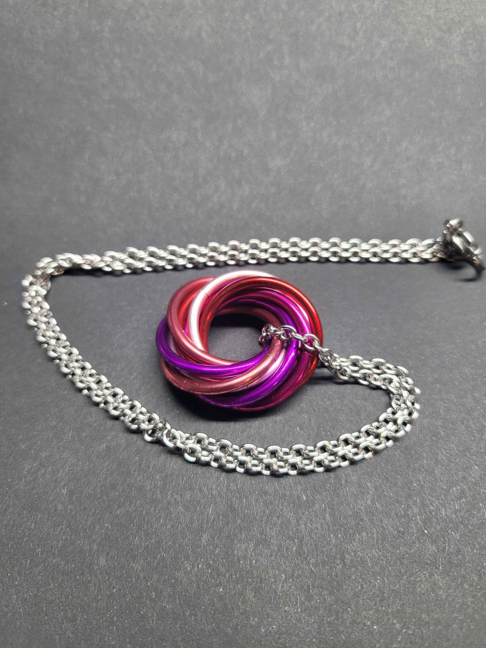 Shade of Pink Mobius Necklace
