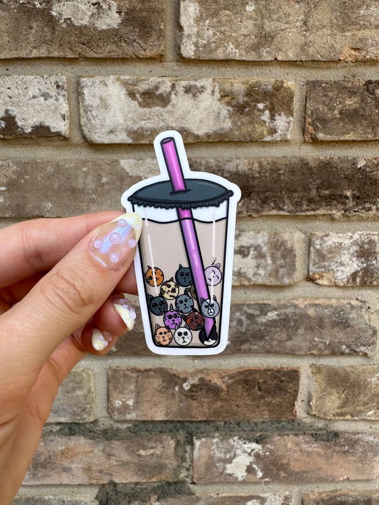 boba cats sticker