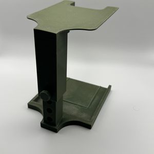CheckMate stand raised to its maximum height showing there are 5 height options 