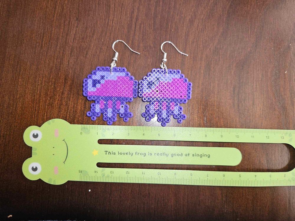 Purple Jellyfish Earrings