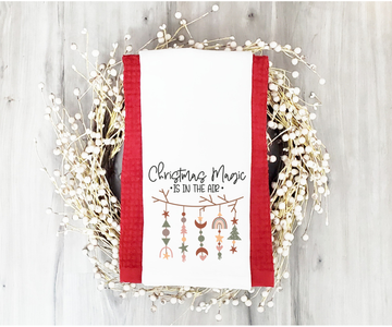 Christmas Magic Is In The Air single white hand towel 