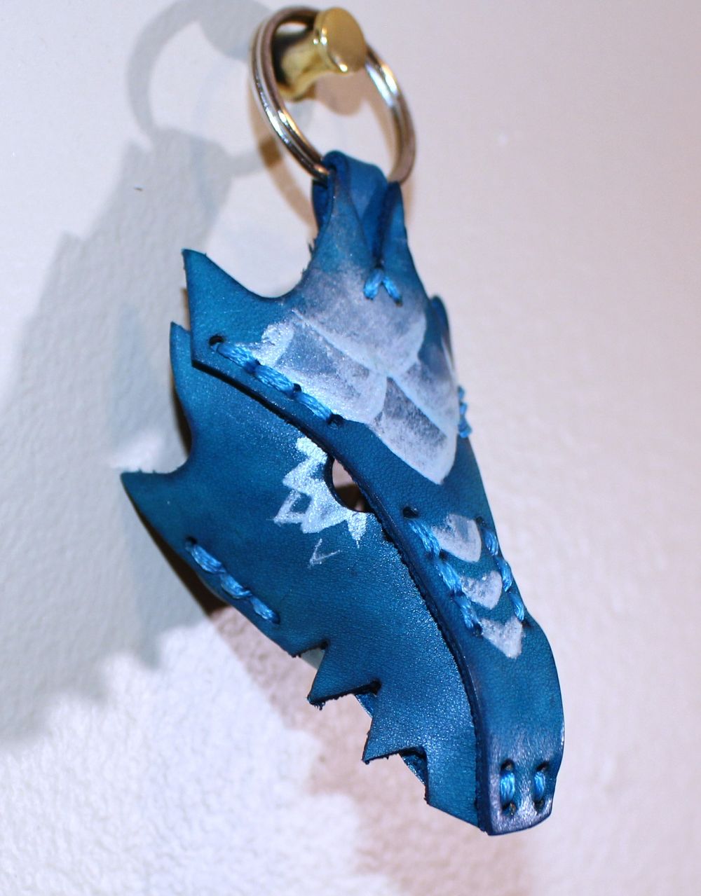 10% Sale on Ready to Ship Blue Dragon Keychain 