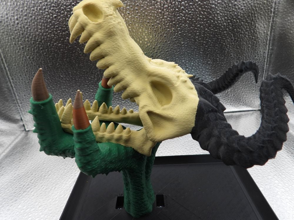 Dragon Skull Phone Holder with Earbud Storage & Catch-All Tr...