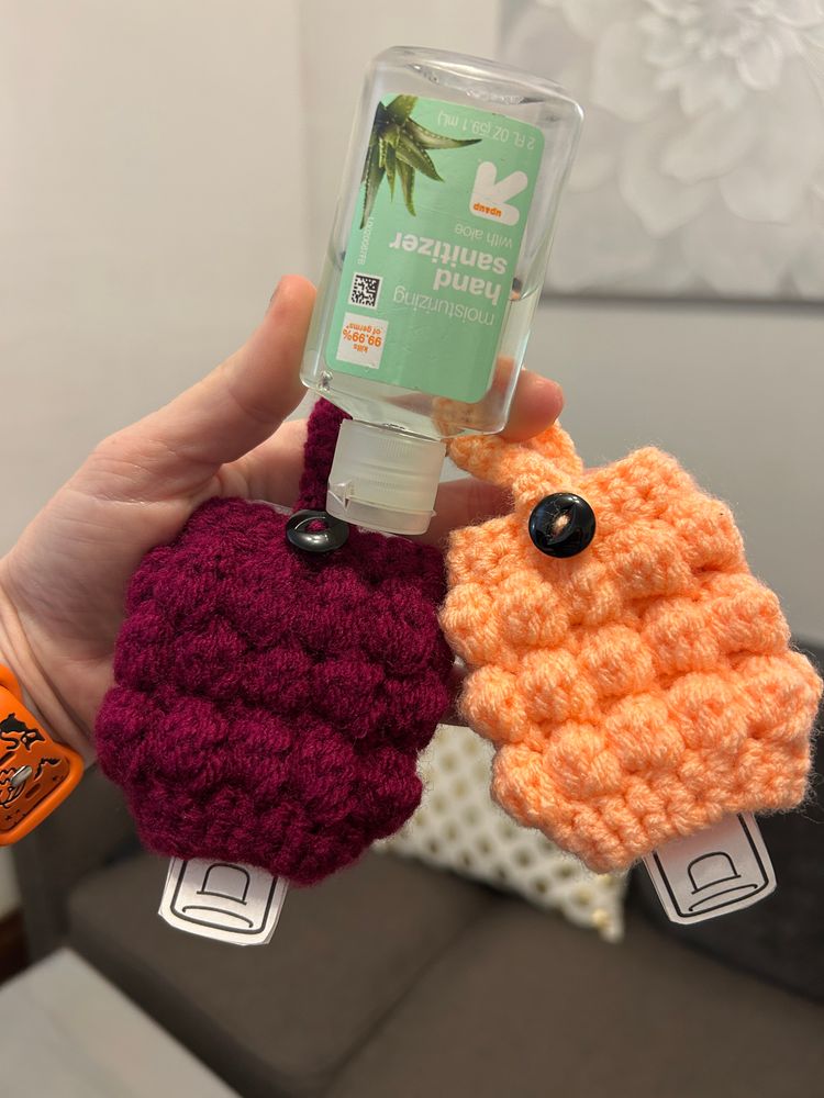 Crochet Hand Sanitizer Holder | Any Color accessory Keychain