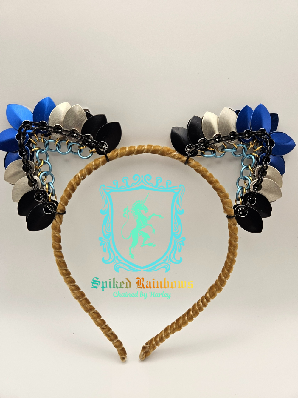 Scale-mail Cat Ear Headbands