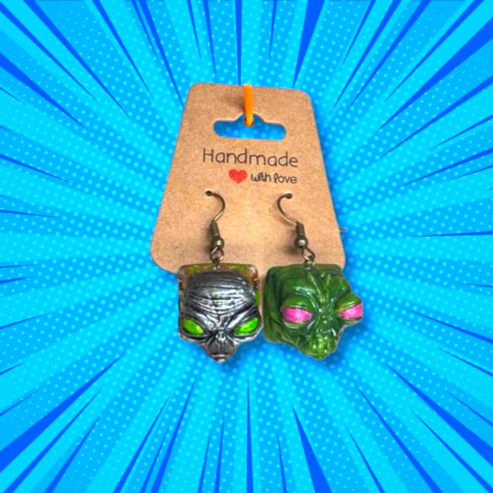 3D-Printed Keycap Earrings | Handmade Mechanical Keyboard Je...