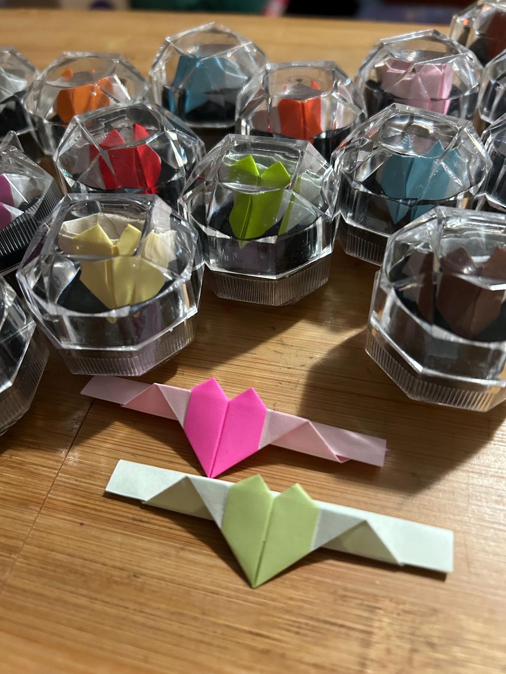 Origami Heart Paper Rings Set of 10 In Ring Boxes trading en...