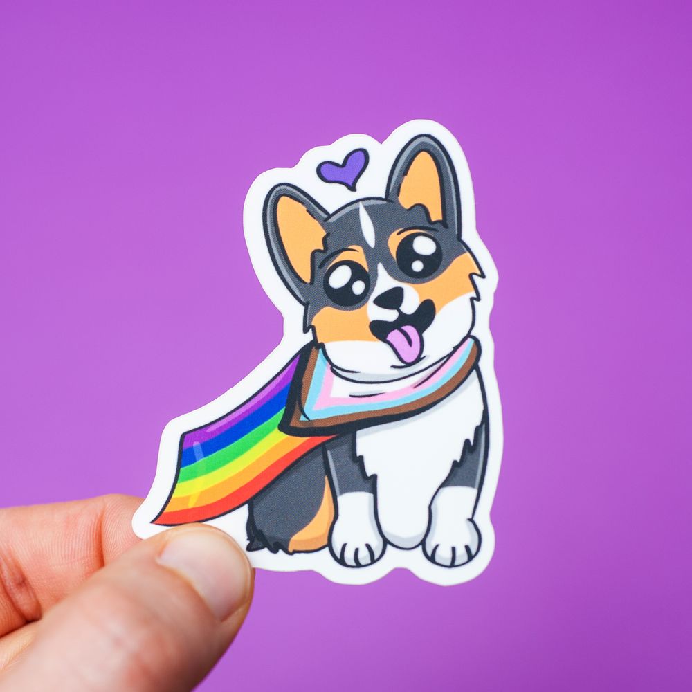 LGBTQ+ Corgi sticker