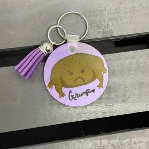 Grump Frog w/Purple Tassel Side 2