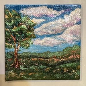 3x3 inch tree painting 
