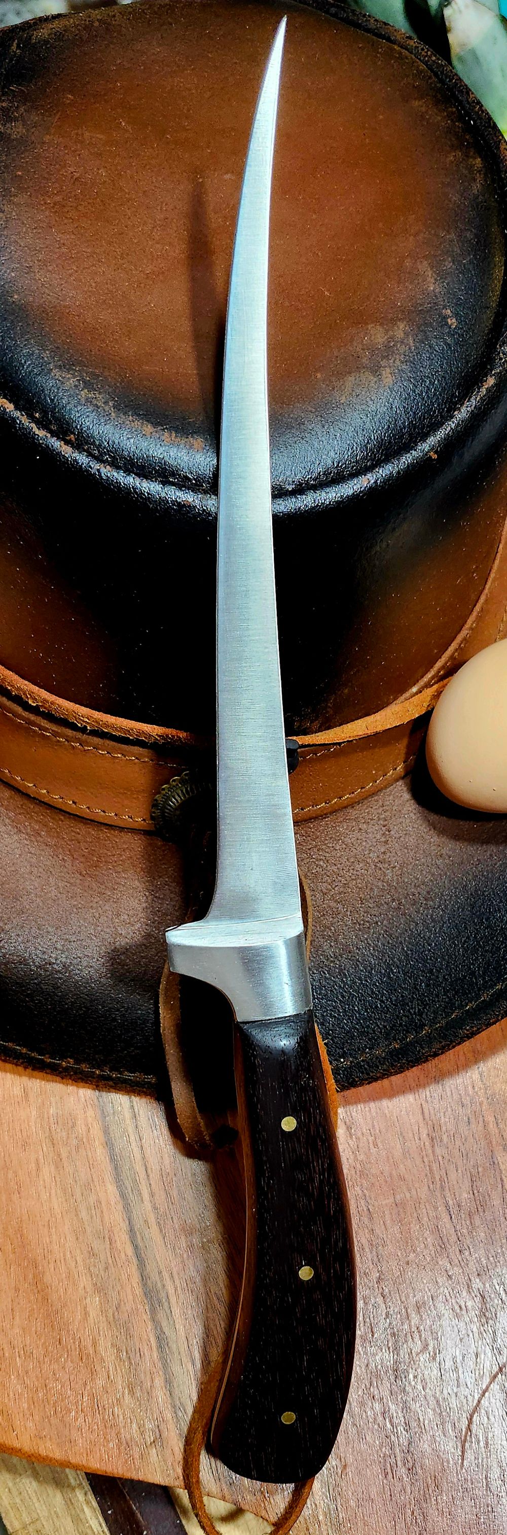 Filet Knife Honduran Rosewood Handles 