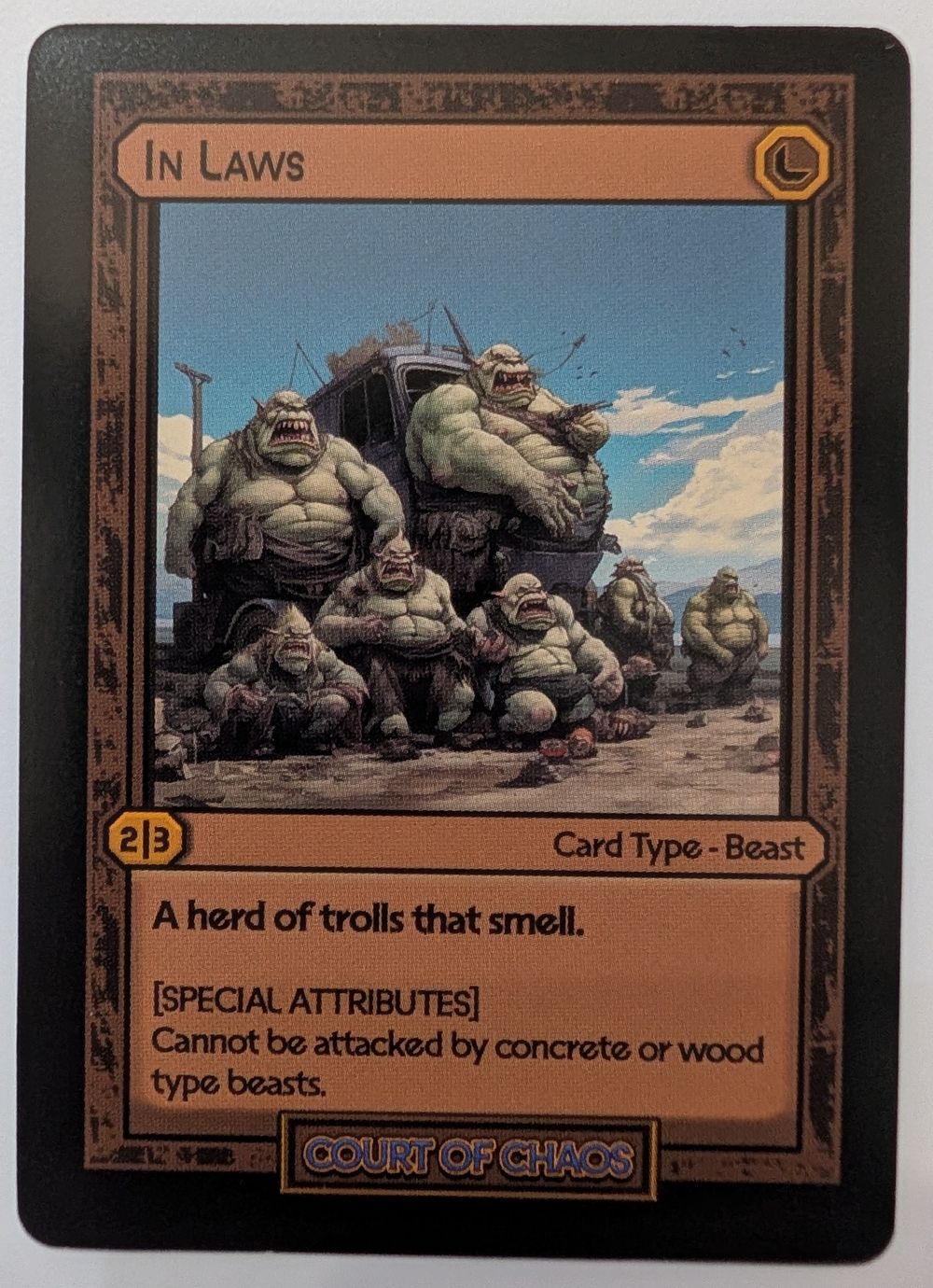 In Laws - Divorced Dads Court of Chaos Deck Card