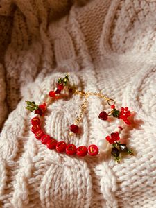 The Fruitcake Friendship Bracelet in sunlight 