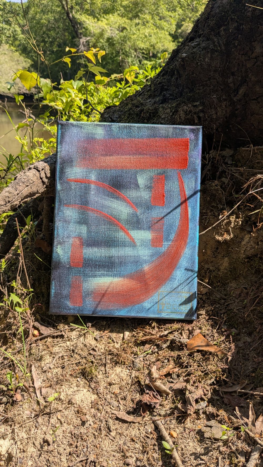 Small original abstract painting
