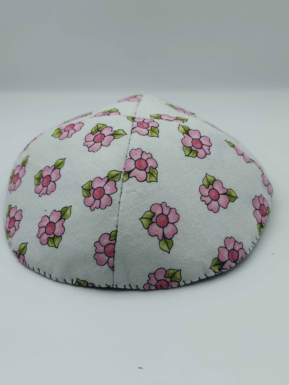 Pink Floral Kippah (Made to Order)