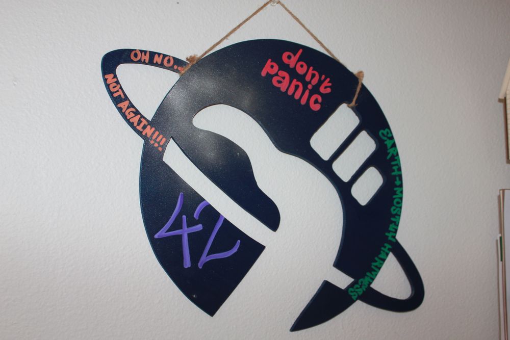 Hitchhiker's Guide wall hanging