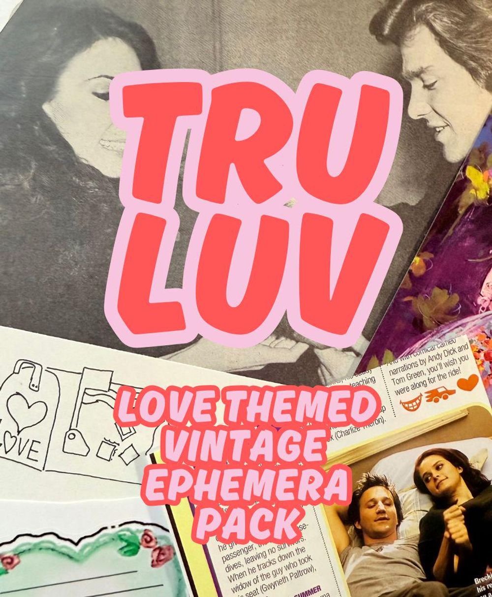 Vintage True Love Ephemera Pack: 1920's - Y2K Paper Grab Bag Vintage Paper