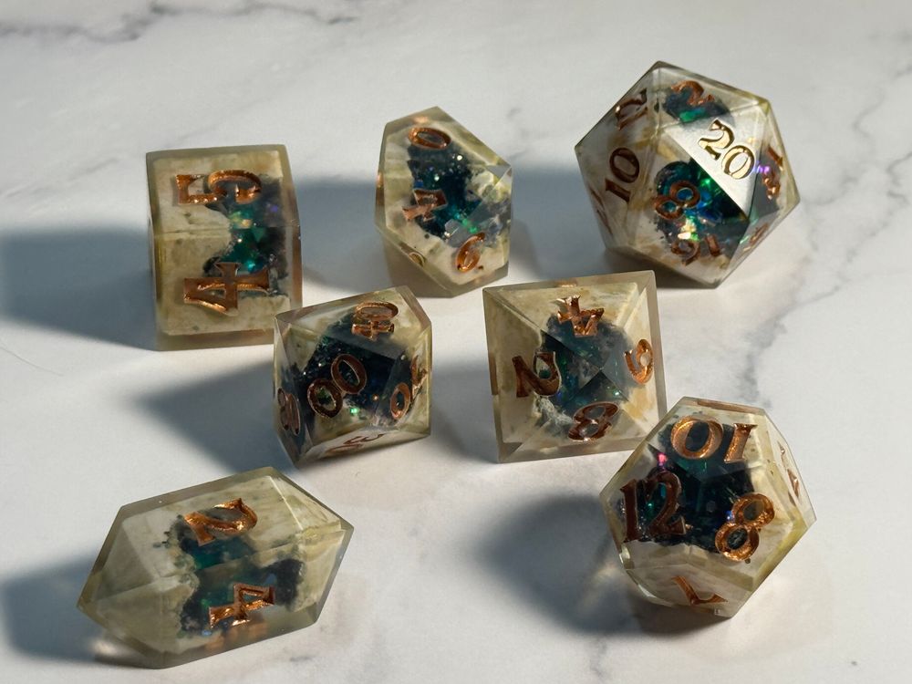 Geode Dice - Teal Core