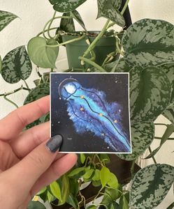 3x3in Galaxy Jellyfish Vinyl Sticker