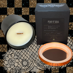 Pear Ye' Soul Wooden Wick Candle by Gory Dreadful Candle Co
