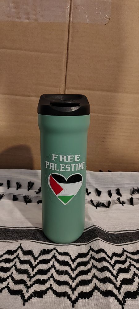 16oz Free Palestine insulated Java tumbler 