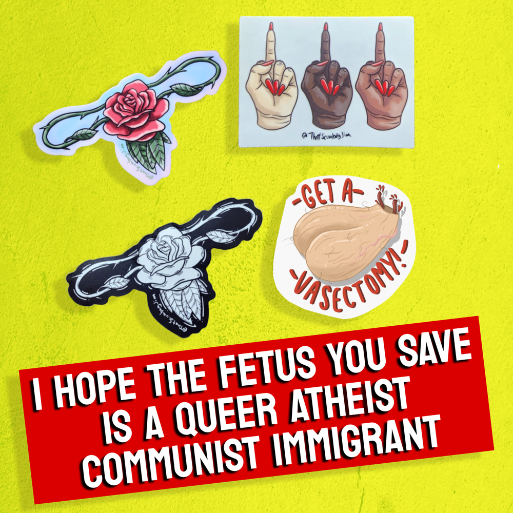 Reproductive Rights sticker pack with bumper sticker