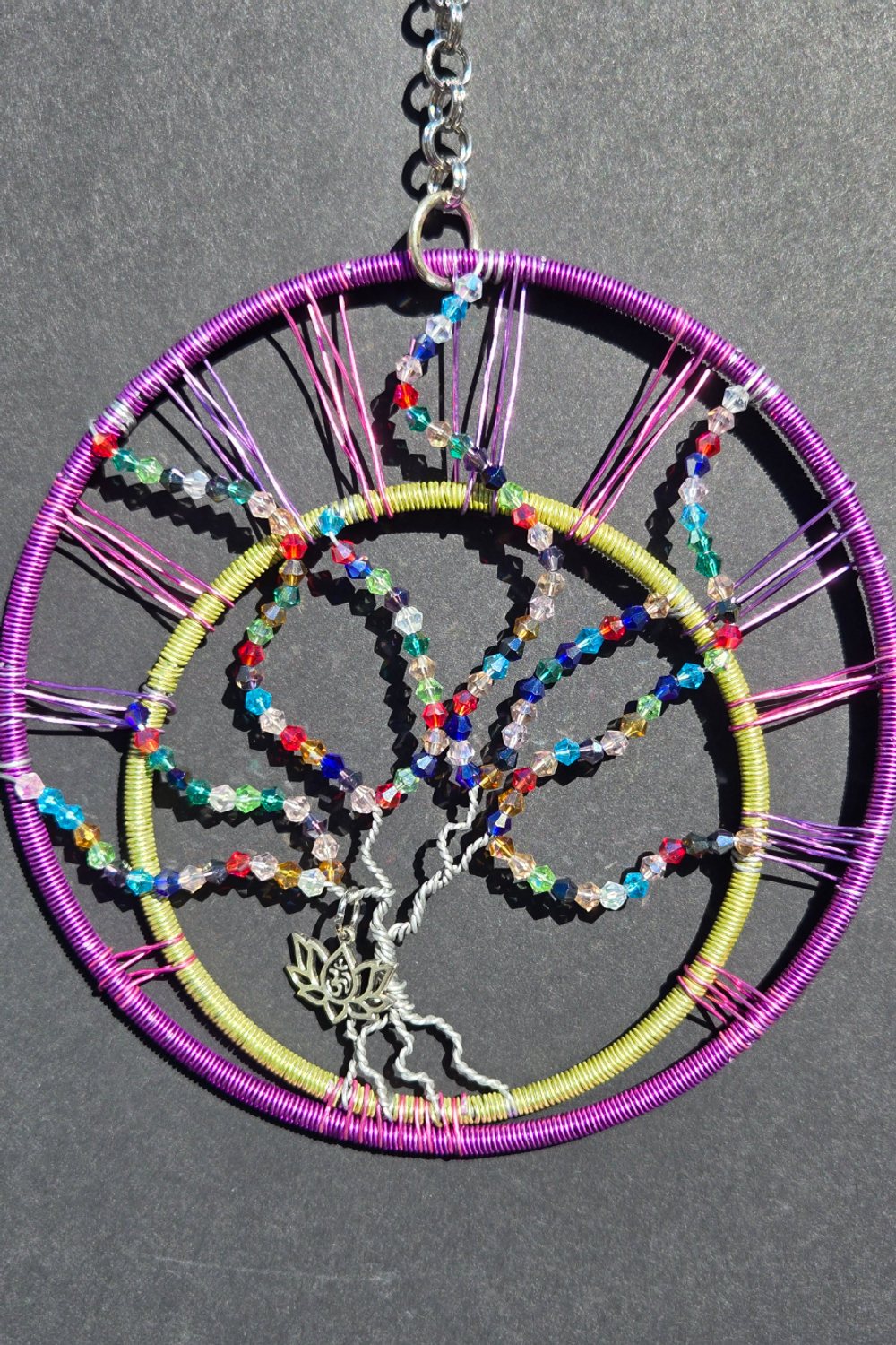 Purple & Green Bicone Tree of Life 