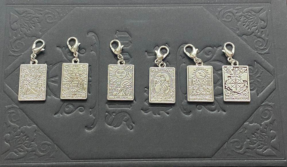 Tarot Charm Set – 6 Divination Symbols for Jewelry, Bracelets, Keychains