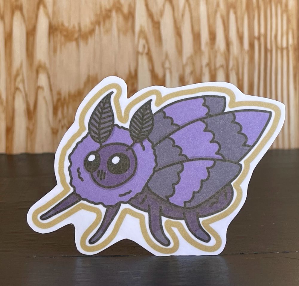 Purple Moth Sticker